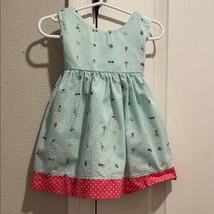 Source Unknown Mint and Coral Kids Dress